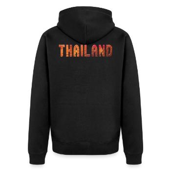 Thaïlande - Veste à capuche bio Premium Unisexe - noir - Dos - Nico (187cm)