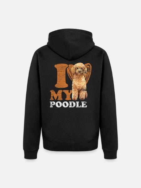 Amour de caniche - Veste à capuche bio Premium Unisexe - noir