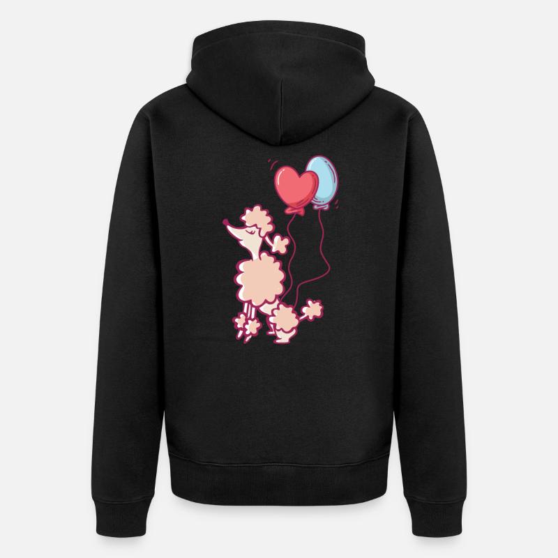 caniche - Veste à capuche bio Premium Unisexe - noir