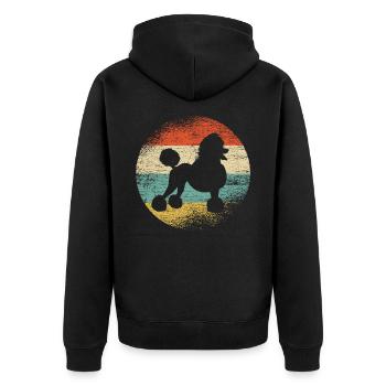 caniche - Veste à capuche bio Premium Unisexe - noir - Dos - Nico (187cm)