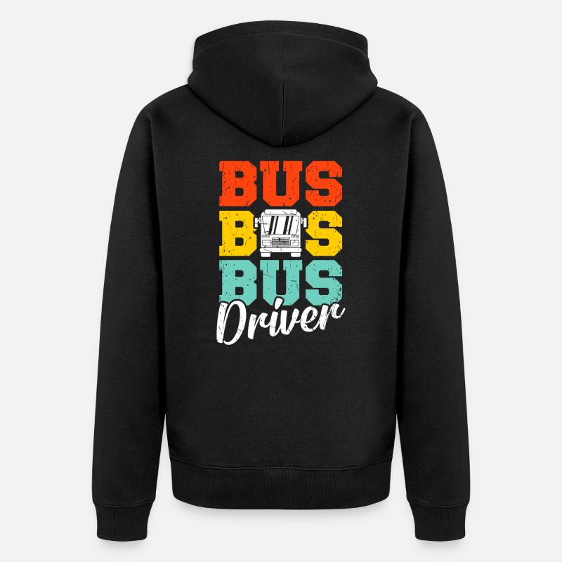 Chauffeur de bus - Veste à capuche bio Premium Unisexe - noir