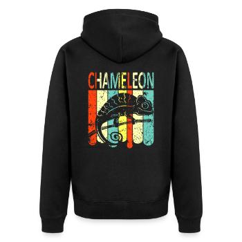 Caméléon - Veste à capuche bio Premium Unisexe - noir - Dos - Nico (187cm)
