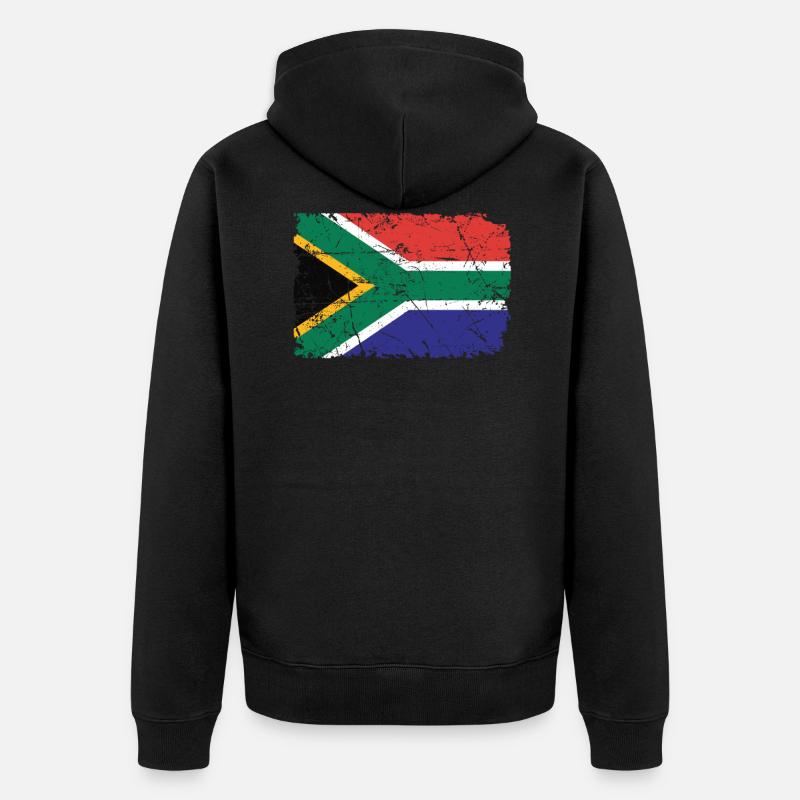 Südafrika - Unisex Premium Bio Zip Hoodie - Schwarz