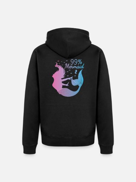 Mermaid - Unisex Premium Organic Zip Hoodie - black