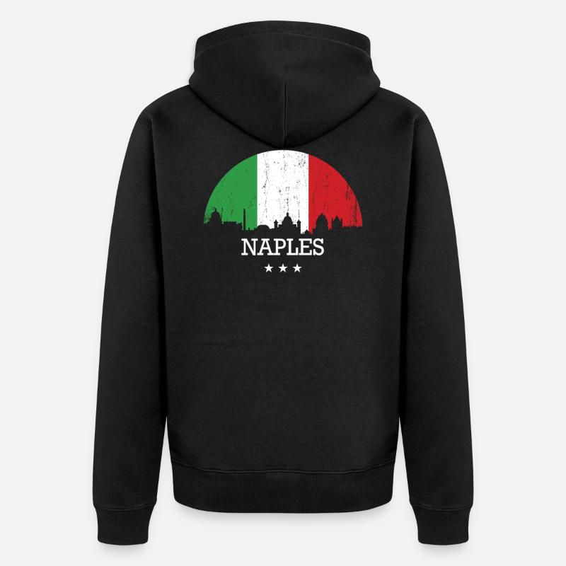 Naples Italie - Veste à capuche bio Premium Unisexe - noir
