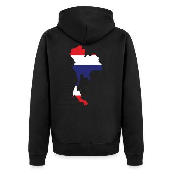 Thaïlande - Veste à capuche bio Premium Unisexe - noir - Dos - Nico (187cm)