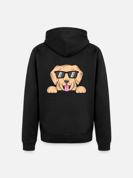 Labrador - Unisex Premium Organic Zip Hoodie - black