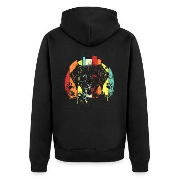 Golden retrievers - Veste à capuche bio Premium Unisexe - noir - Dos - Nico (187cm)