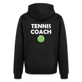 Tennis - Veste à capuche bio Premium Unisexe - noir - Dos - Nico (187cm)