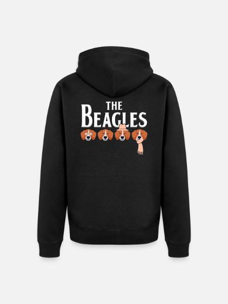 Beagle - Unisex Premium Organic Zip Hoodie - black