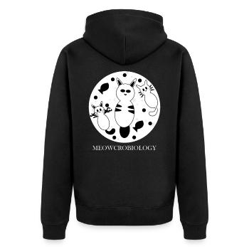 Wissenschaft Mikrobiologie - Unisex Premium Bio Zip Hoodie - Schwarz - Hinten - Nico (187cm)