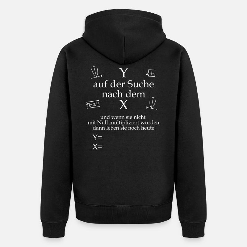Mathe Nerd Mathelehrer Geschenk Junggeselle - Unisex Premium Bio Zip Hoodie - Schwarz