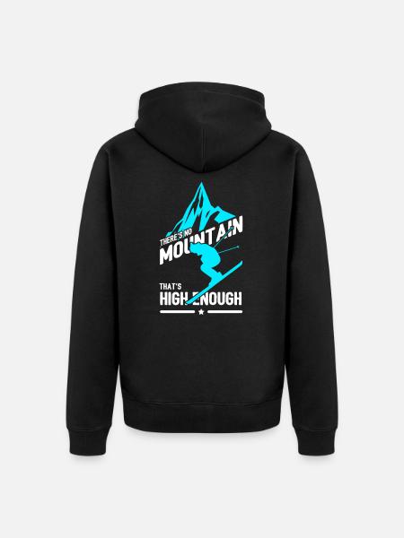 To ski - Unisex Premium Organic Zip Hoodie - black