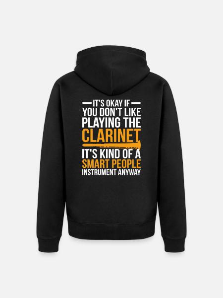 Clarinet musician - Unisex Premium Organic Zip Hoodie - black