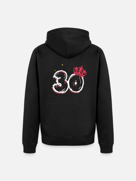 30th birthday - Unisex Premium Organic Zip Hoodie - black