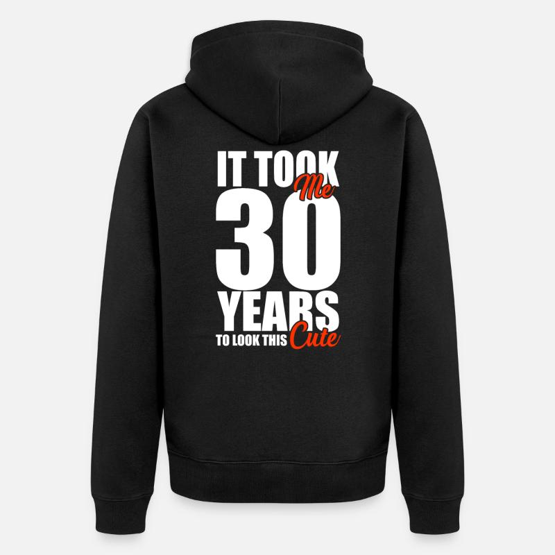 30ème anniversaire - Veste à capuche bio Premium Unisexe - noir