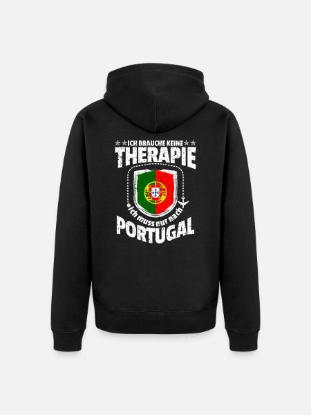 Portugal - Unisex Premium Bio Zip Hoodie - Schwarz