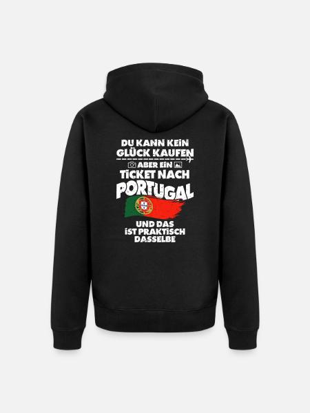 Portugal - Unisex Premium Bio Zip Hoodie - Schwarz