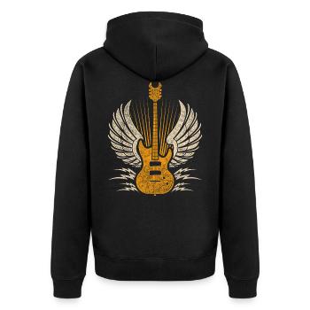 Ailes de guitare - Veste à capuche bio Premium Unisexe - noir - Dos - Nico (187cm)