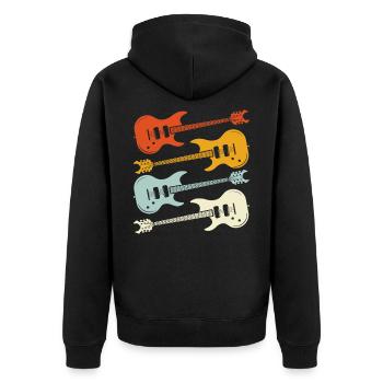 Instrument de musique guitare - Veste à capuche bio Premium Unisexe - noir - Dos - Nico (187cm)