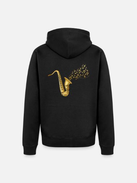 Saxophone instrument - Unisex Premium Organic Zip Hoodie - black