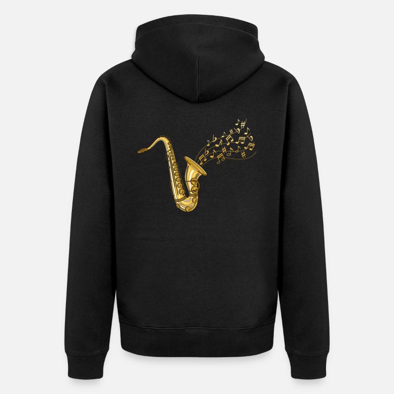 Instrument de saxophone - Veste à capuche bio Premium Unisexe - noir