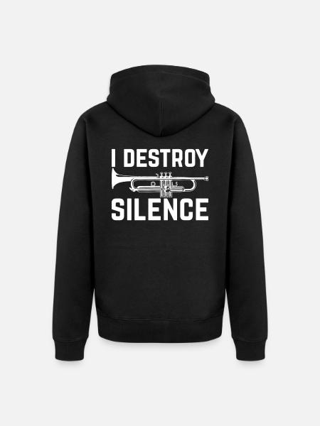 Trumpet volume - Unisex Premium Organic Zip Hoodie - black