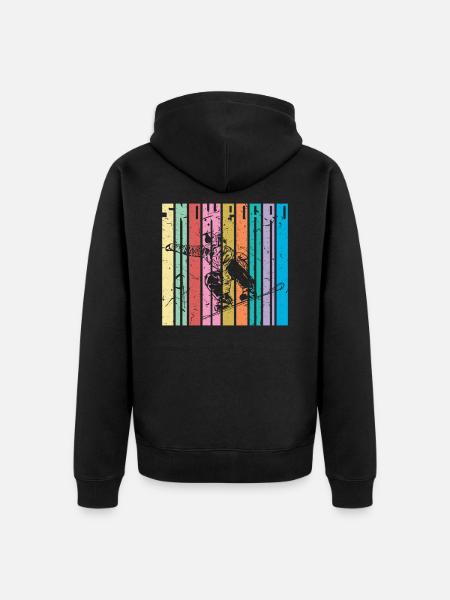 snowboarding - Unisex Premium Organic Zip Hoodie - black