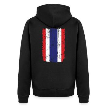 Thaïlande - Veste à capuche bio Premium Unisexe - noir - Dos - Nico (187cm)