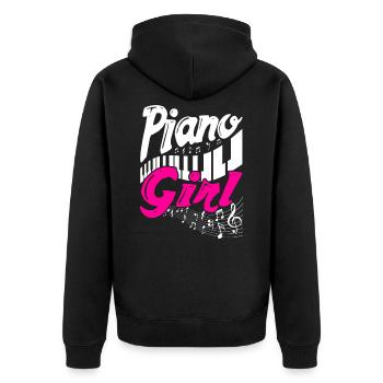 Femmes de piano - Veste à capuche bio Premium Unisexe - noir - Dos - Nico (187cm)