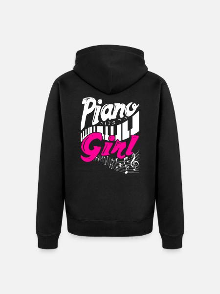 Femmes de piano - Veste à capuche bio Premium Unisexe - noir