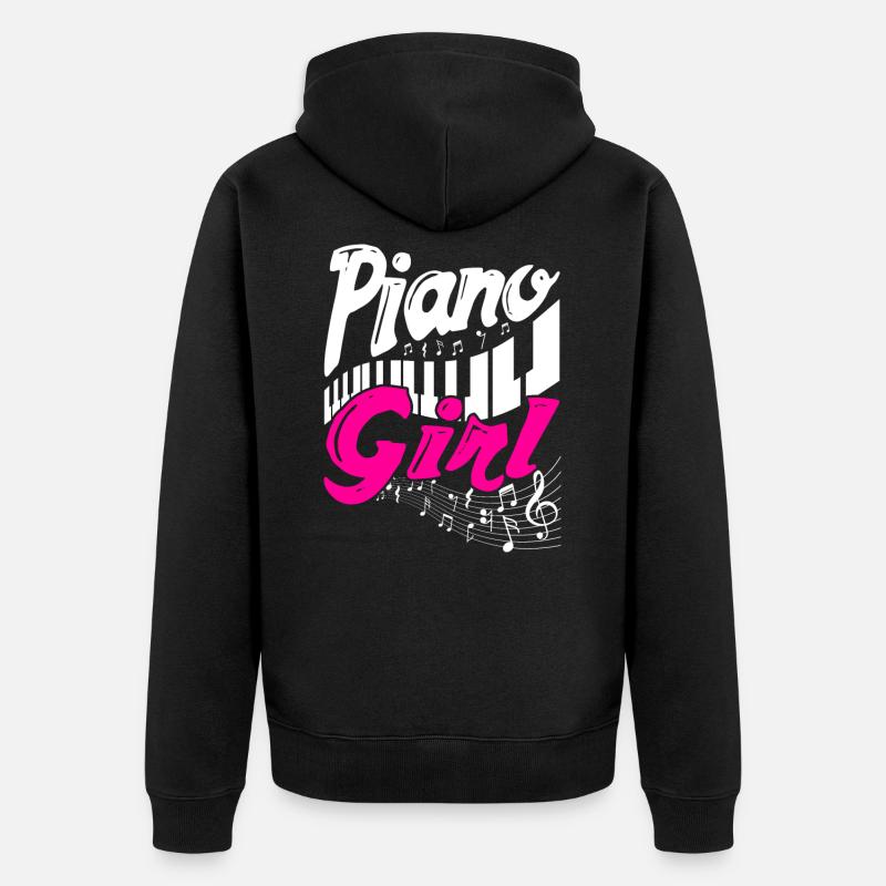 Femmes de piano - Veste à capuche bio Premium Unisexe - noir