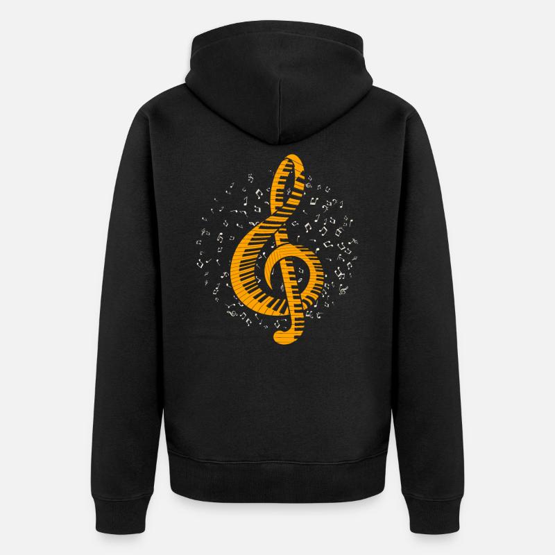 piano - Veste à capuche bio Premium Unisexe - noir
