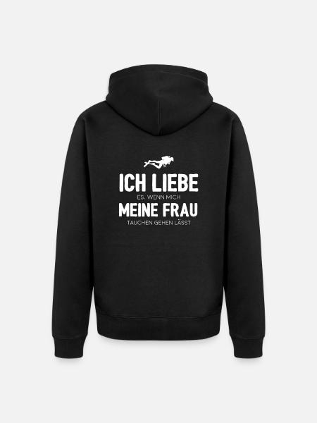 tauchen - Unisex Premium Bio Zip Hoodie - Schwarz