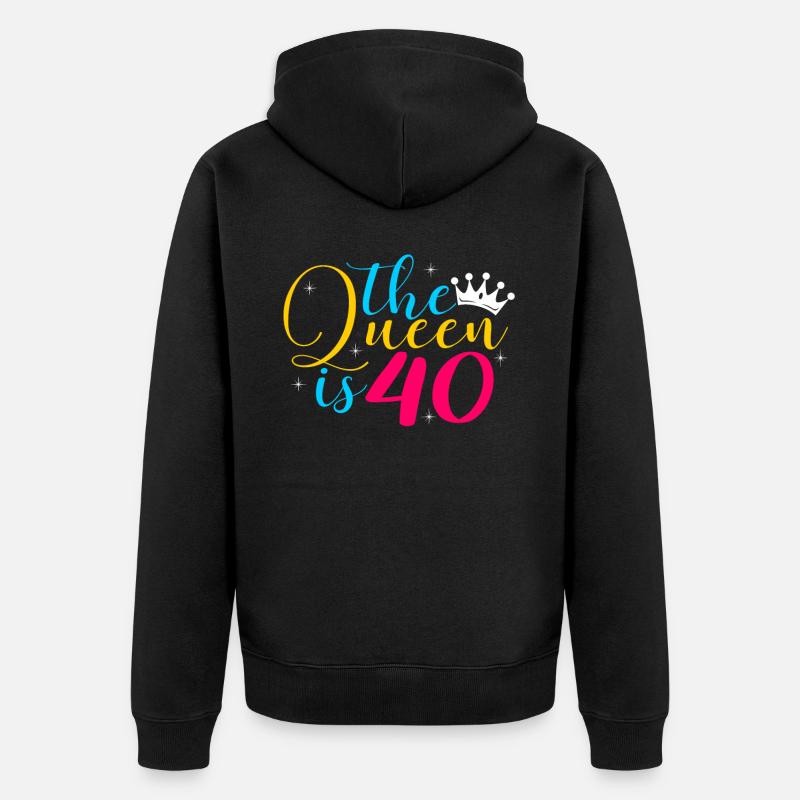 40ème anniversaire - Veste à capuche bio Premium Unisexe - noir
