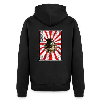 Ramen foodie - Veste à capuche bio Premium Unisexe - noir - Dos - Nico (187cm)