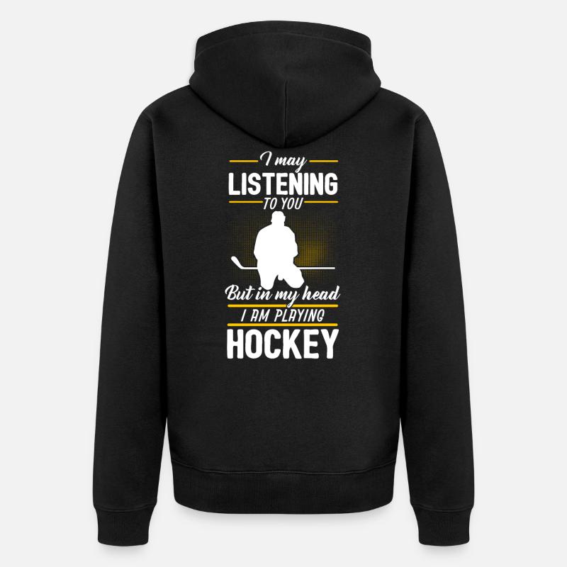 hockey - Veste à capuche bio Premium Unisexe - noir