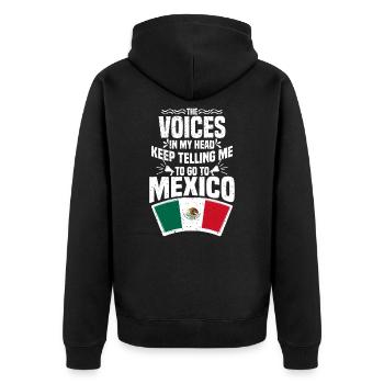 Mexique - Veste à capuche bio Premium Unisexe - noir - Dos - Nico (187cm)