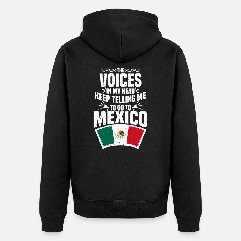 Mexiko - Unisex Premium Bio Zip Hoodie - Schwarz