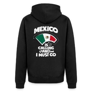 Mexique - Veste à capuche bio Premium Unisexe - noir - Dos - Nico (187cm)