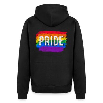 Fierté LGBT - Veste à capuche bio Premium Unisexe - noir - Dos - Nico (187cm)