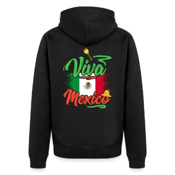 Mexico pride - Unisex Premium Organic Zip Hoodie - black - Back - Nico (187cm)