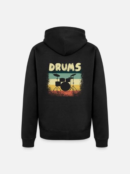 Percussion - Unisex Premium Organic Zip Hoodie - black