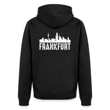 Francfort - Veste à capuche bio Premium Unisexe - noir - Dos - Nico (187cm)