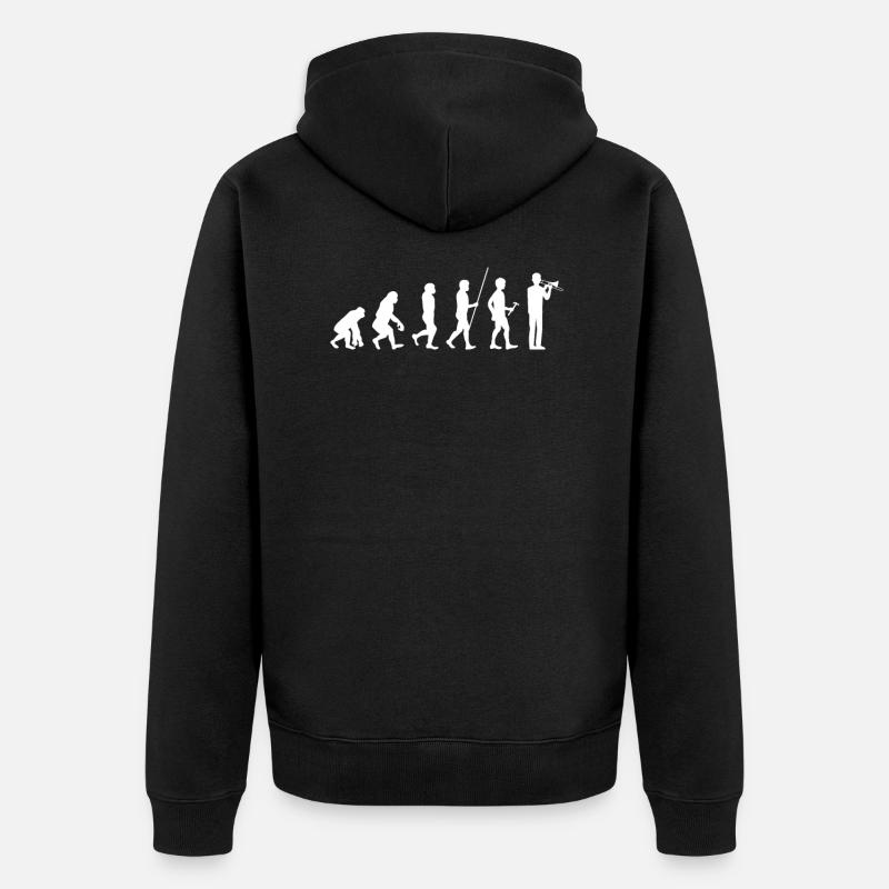 Posaune - Unisex Premium Bio Zip Hoodie - Schwarz