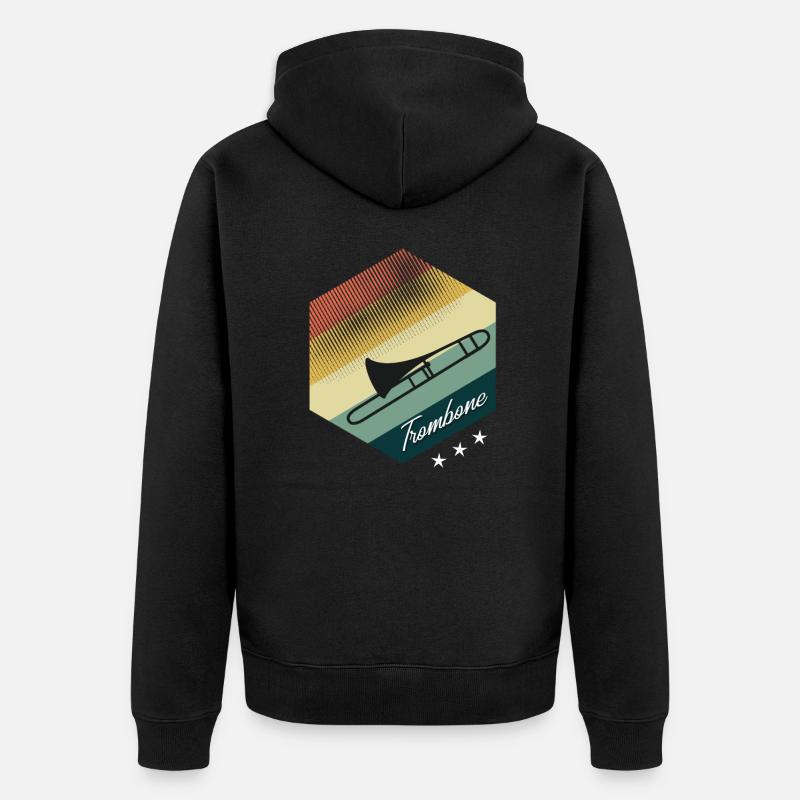 trombone - Veste à capuche bio Premium Unisexe - noir