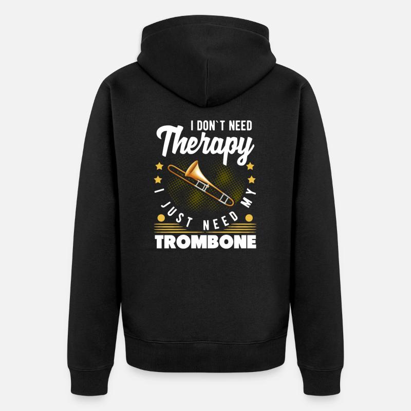 trombone - Veste à capuche bio Premium Unisexe - noir