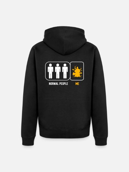 Drums - Unisex Premium Organic Zip Hoodie - black