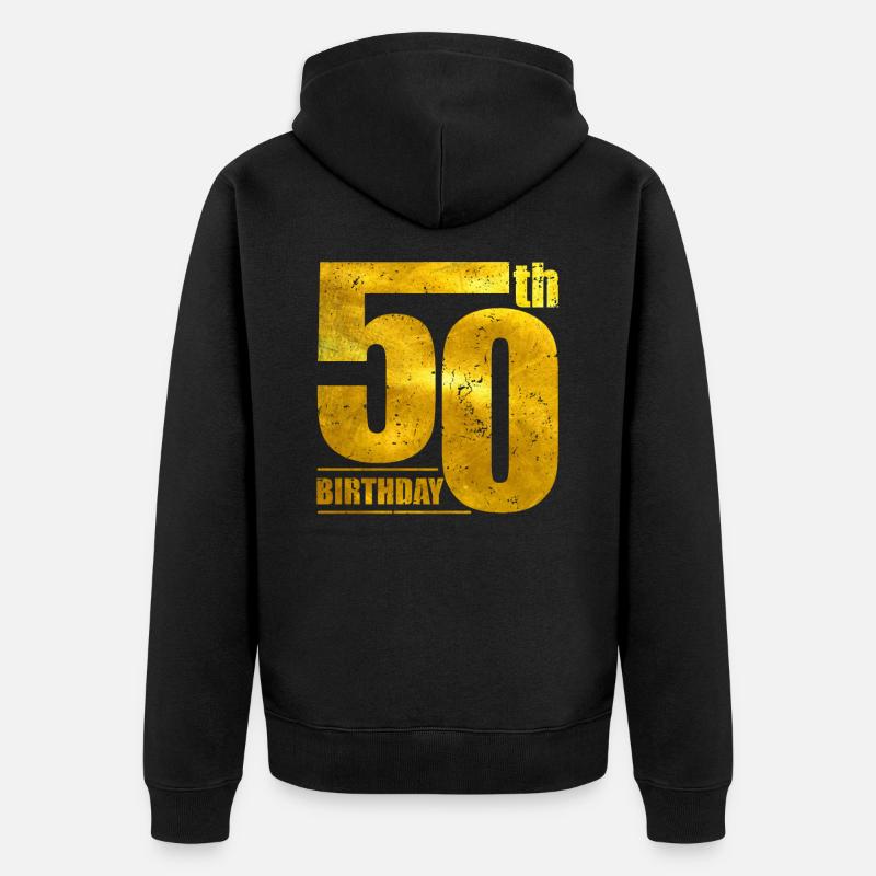 50ème anniversaire - Veste à capuche bio Premium Unisexe - noir