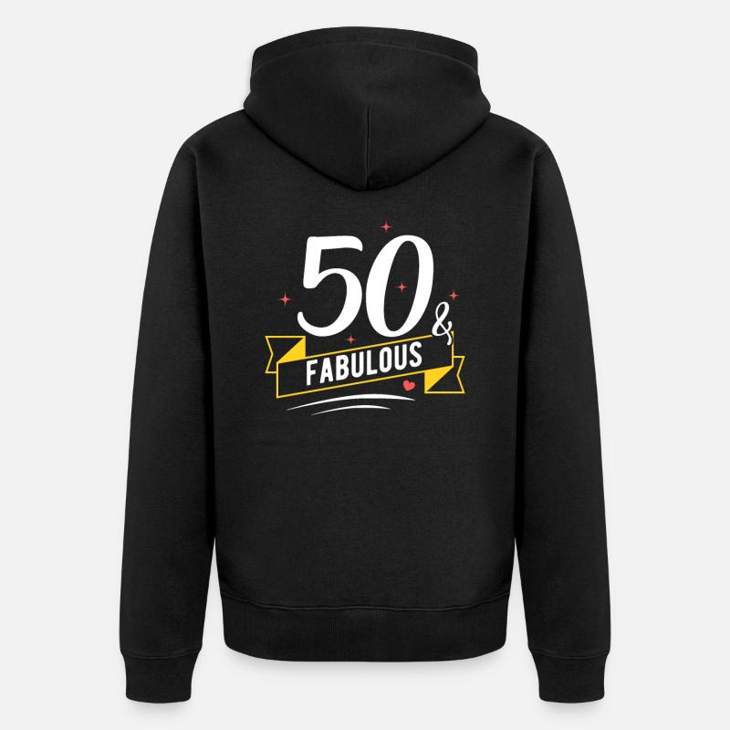 50ème anniversaire - Veste à capuche bio Premium Unisexe - noir